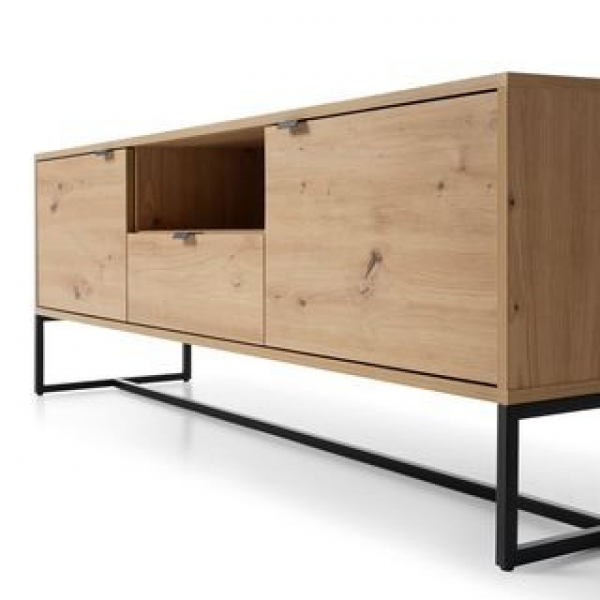 Szafka RTV AMBER w kolorze dąb artisan 2