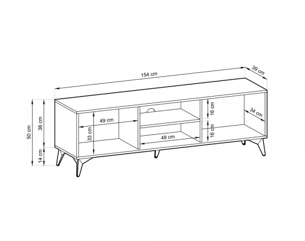 Szafka RTV DIAMOND - wymiary