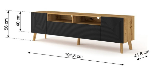 Szafka RTV LUXI funkcja compres - wymiary