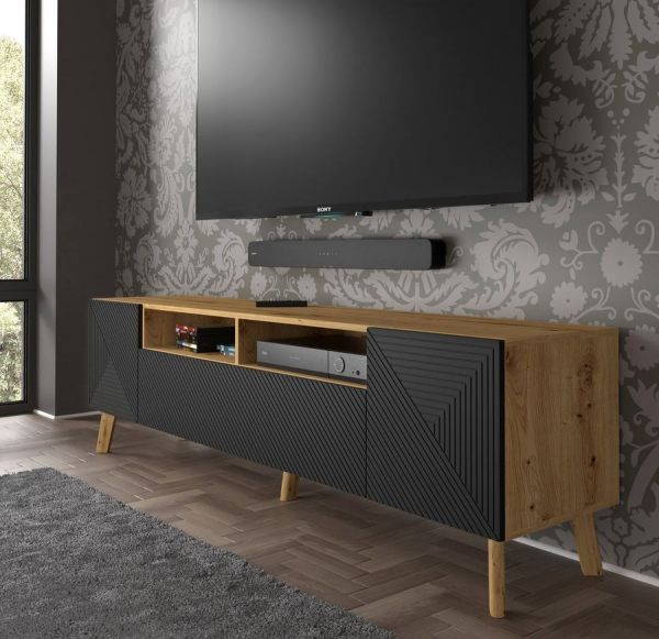 Szafka RTV LUXI funkcja compres - wizualizacja