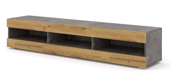 Szafka RTV stojąca MANTA w kolorze beton ciemny-artisan compress