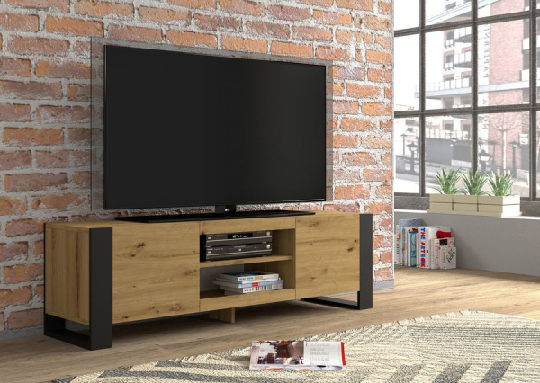 Szafka RTV stojąca MONDI w kolorze Artisan - wizualizacja 1