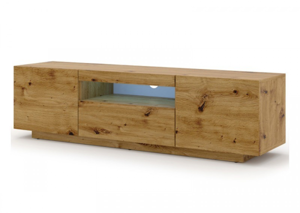 Szafka RTV stojąca AURA 150 w kolorze dąb artisan, LED