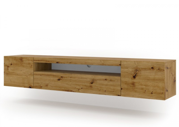 Szafka RTV wisząca AURA 200 w kolorze dąb artisan, bez LED
